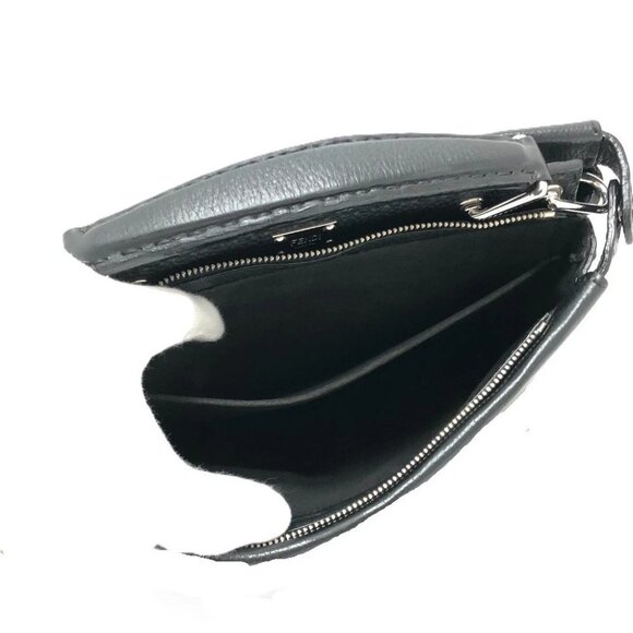 FENDI 7VA422 Selleria Peekaboo Fit Mini 2-way bag Hand Bag Leather Black - Picture 14 of 14